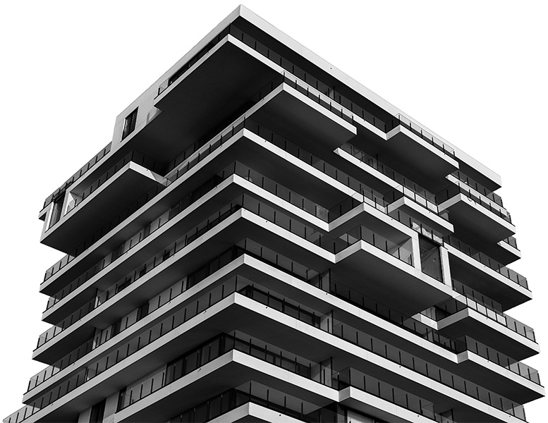 Groot architectureel appartementsgebouw